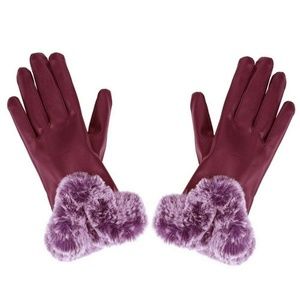 Fashion Women Soft Leather Telefingers Gloves Autu